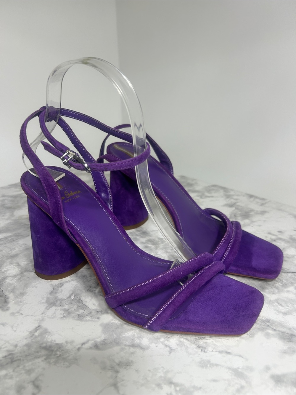 Sam Edelman Kia Sandals Women’s Size 8 Royal Orchid Purple Block Heel